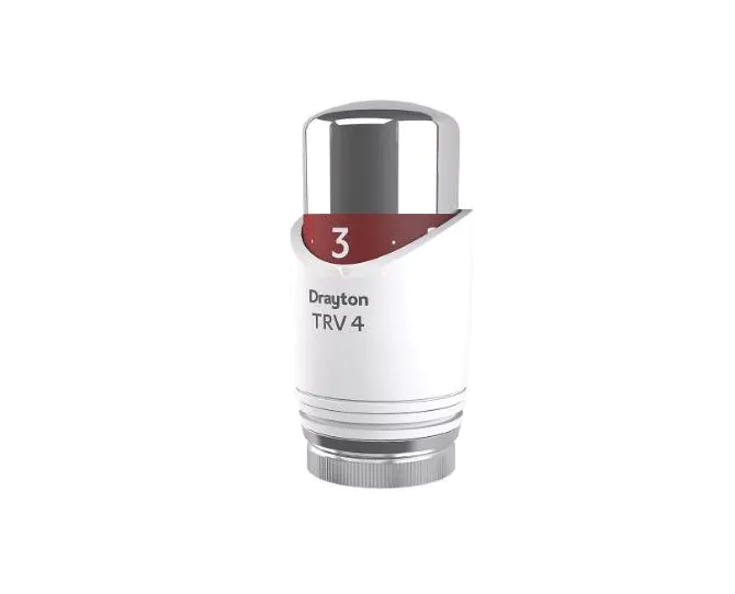 Drayton TRV4 Integral sensor head 07 25 006 White and Chrome (Head only) main product photo