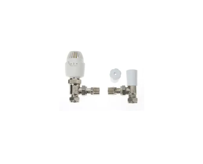 Drayton RT212 Thermostatic 15mm Angled TRV & Lockshield 0808260 main product photo