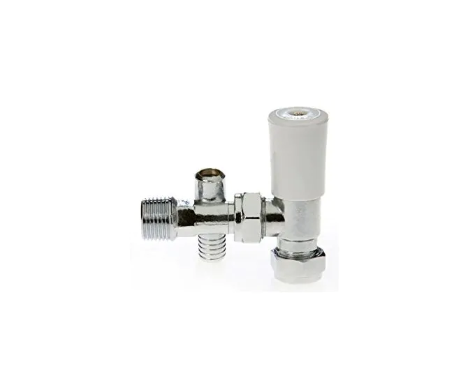 Drayton 0808901 15mm Angled Lockshield with Drainoff main product photo