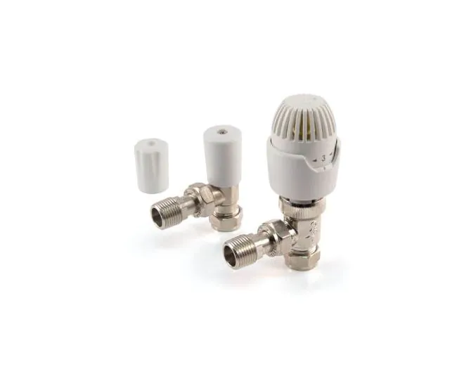 Drayton RT212 Thermostatic 15mm Angled TRV & Lockshield 0809260 main product photo
