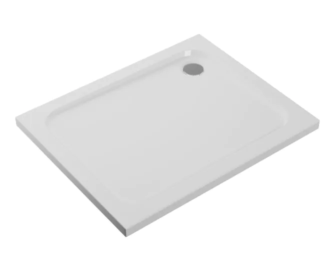 Vasca 45mm Low Profile 1000x800mm Rectangular Tray & Waste - White main product photo