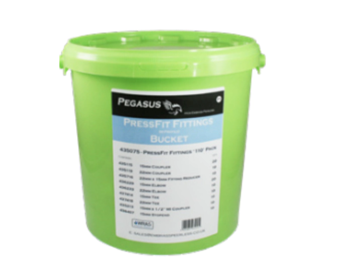 Pegasus PressFit (Water Only) Bucket – 100 Fittings 435077 main product photo