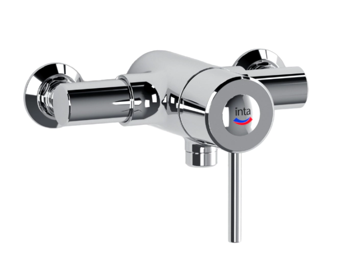 Inta Acura Care Exposed Thermostatic Sequential Shower Valve Bottom Outlet 79011CP main product photo