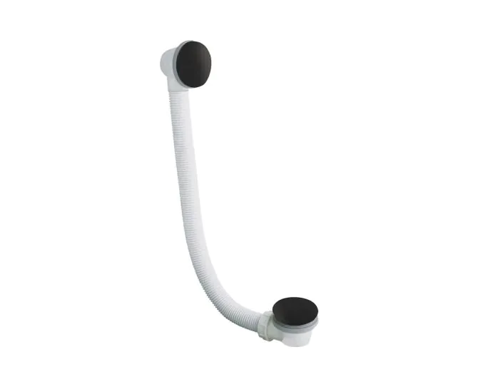 Abode Euphoria Bath Overflow Filler & Clicker Waste Matt Black AB26312 main product photo
