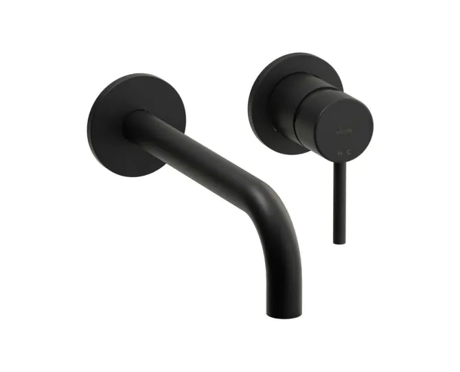 Abode Harmonie Wall Mounted Basin/Bath Mixer Matt Black AB2637 main product photo