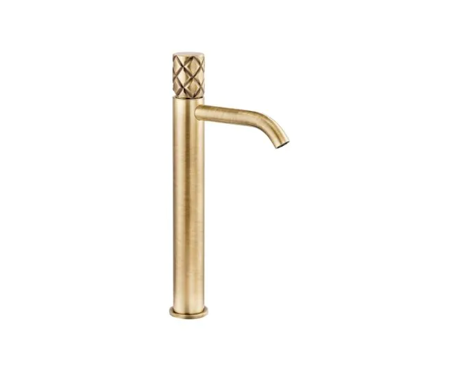 Abode Kite Tall Basin Mixer Antique Brass AB2745 main product photo