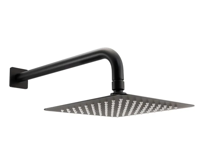 Abode Uno 200x200mm Shower Head - Matt Black AB4701 main product photo