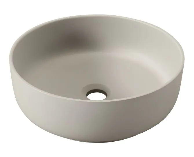 Abode Cava 375mm Round Basin - Pebble Grey ABB1006 main product photo
