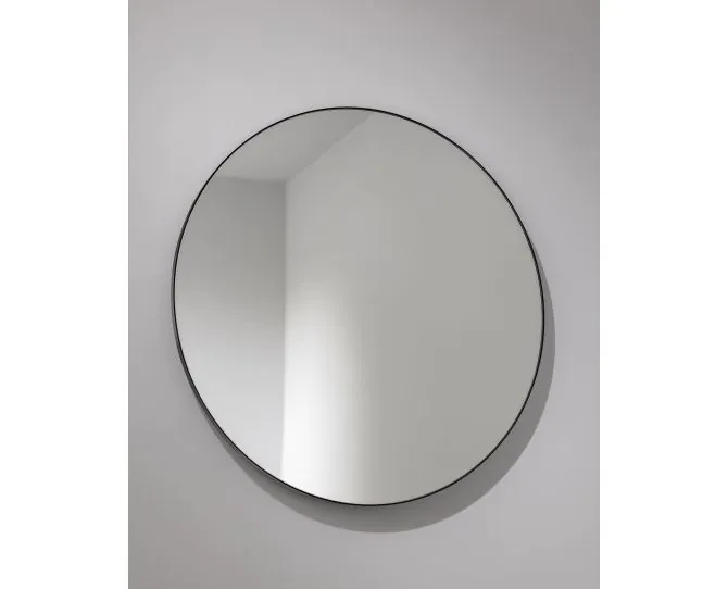 Abode Mayar 600mm Round Mirror - Matt Black ABM1002 main product photo