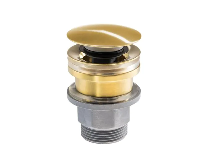 Abode Uno Basin Clicker Waste Universal Brushed Brass ABX1012 main product photo