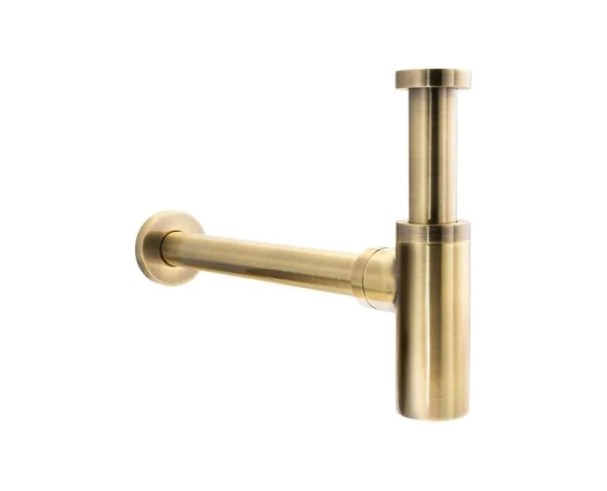 Abode Uno Basin Bottle Trap Antique Brass ABX1023 main product photo