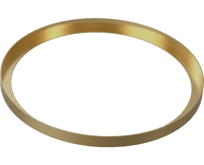 Abode Cava Round Basin Plinth - Brushed Brass ABX1142 main product photo