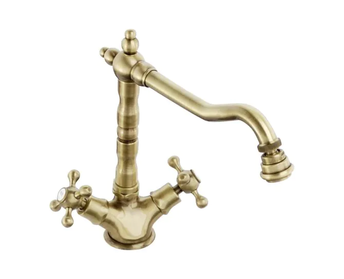 Abode Melford Monobloc Mixer Tap Antique Brass AT1043 main product photo