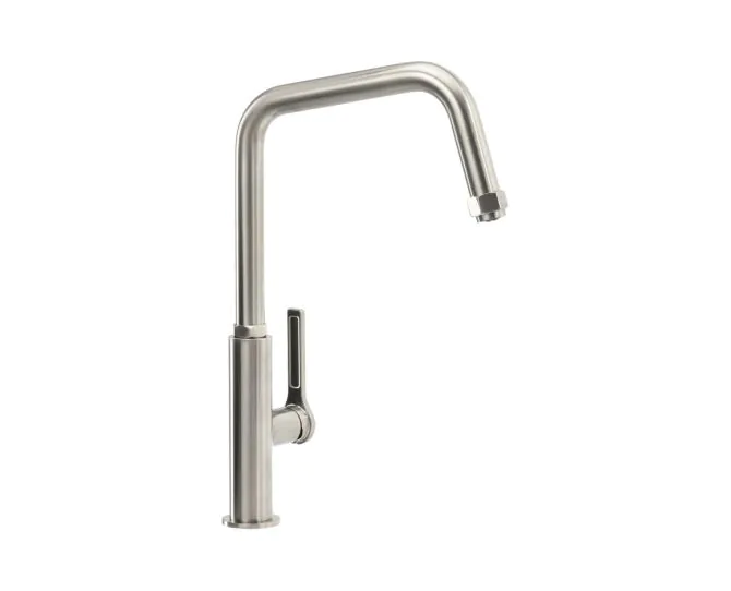 Abode Hex Single Lever Mixer Tap Brushed Nickel AT2085 main product photo