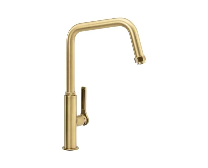 Abode Hex Single Lever Mixer Tap Antique Brass AT2087 main product photo