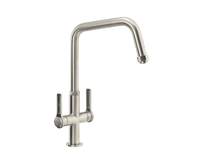 Abode Hex Monobloc Mixer Tap Brushed Nickel AT2091 main product photo