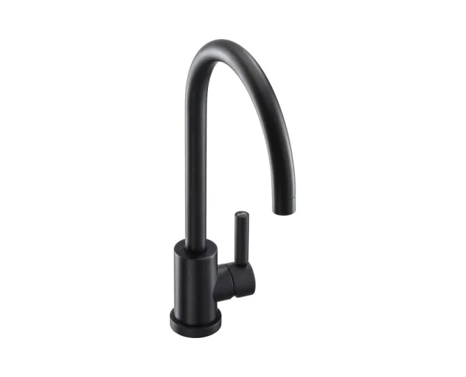 Abode Atlas Single Lever Mixer Tap Matt Black AT2101 main product photo