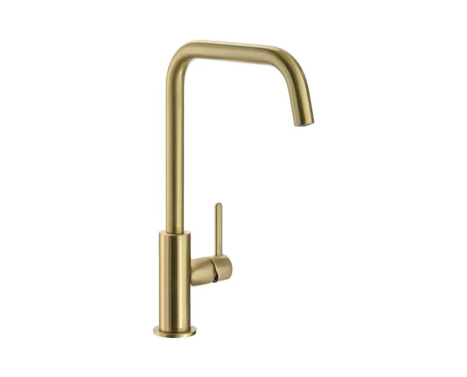 Abode Althia Single Lever Mixer Tap Brushed Brass AT2103 main product photo
