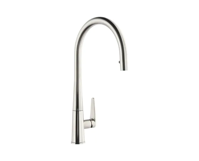 Abode Coniq R Single Lever Mixer Tap w/Pull Out Brushed Nickel AT2120 main product photo