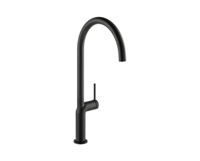 Abode Tubist Single Lever Kithen Mixer Tap Matt Black AT2128 main product photo