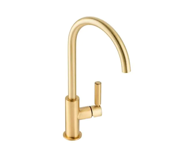 Abode Globe Single Lever Mixer Tap Brushed Brass AT2148 main product photo