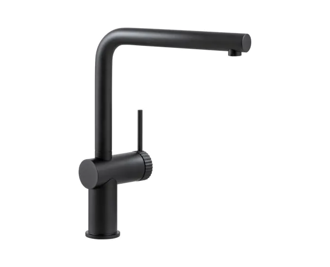 Abode Fraction Single Lever Mixer Tap Matt Black AT2155 main product photo