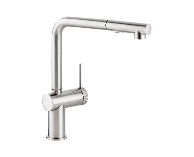 Abode Fraction Pull-Out Mixer Tap Brushed Nickel AT2157 main product photo
