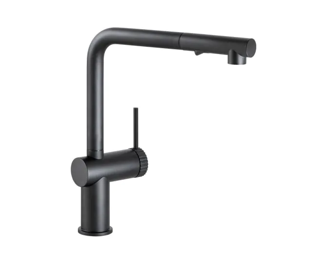Abode Fraction Pull-Out Mixer Tap Matt Black AT2159 main product photo