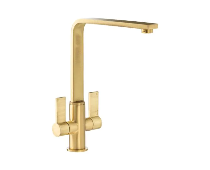 Abode Quantic Monobloc Kitchen Mixer Tap Brushed Brass AT2182 main product photo