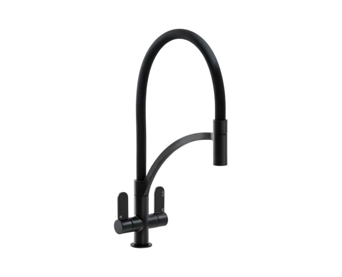 Abode Genio Monobloc Semi-Professional Mixer Tap Matt Black AT2183 main product photo