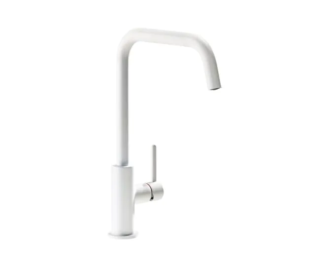Abode Althia Single Lever Mixer Tap Matt White AT2207 main product photo