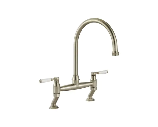 Abode Oxbury Bridge Mixer Tap Brushed Nickel AT2224 main product photo
