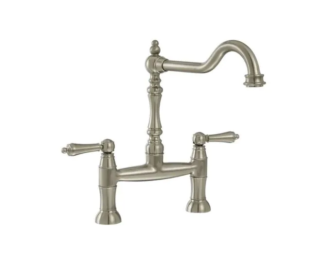 Abode Mayenne Bridge Mixer Tap Brushed Nickel AT2233 main product photo