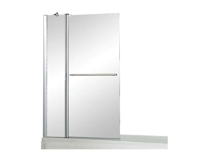 Abacus Essentials 2 Part Bath Screen with Towel Bar 1500x940x6mm ATGL-GE02-1130 main product photo