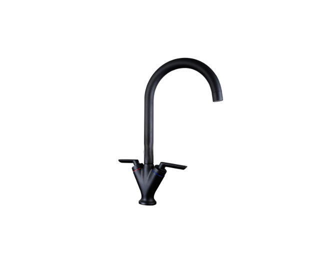 Prima V Shape Dual Lever Mixer Tap Black BPR1059 main product photo