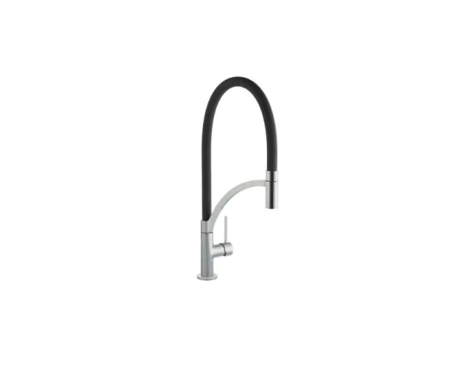 Prima+ Swan Neck Single Lever Mixer Tap with Pull Out Hose Black BPR710 main product photo