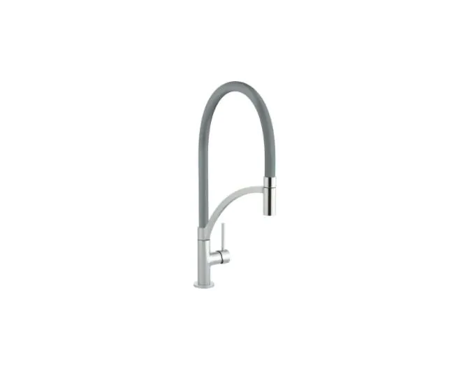 Prima+ Swan Neck Single Lever Mixer Tap with Pull Out Hose Gun Metal BPR712 main product photo
