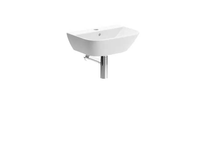 Vasca Tondo 450x320mm 1TH Cloakroom Basin & Chrome Bottle Trap main product photo