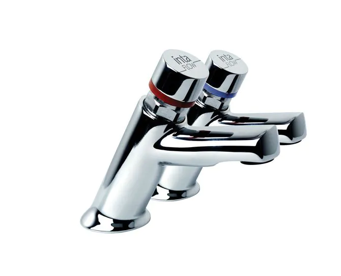 Inta adjustable flow time non-concussive anti-block basin tap NC177CP main product photo