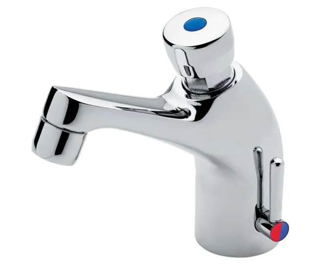 Inta non-concussive basin tap with temperature control NC180CP main product photo