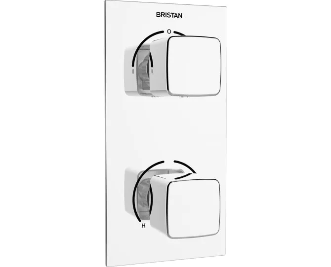 Bristan Cobalt Thermostatic Recessed Dual Control Shower Valve with Integral Two Outlet Diverter COB SHCDIV C main product photo