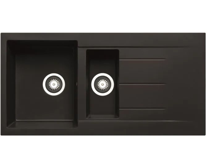 Prima+ Granite 1.5B & Drainer Inset Sink Black CPR322 main product photo