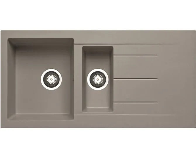 Prima+ Granite 1.5B & Drainer Inset Sink Light Grey CPR325 main product photo