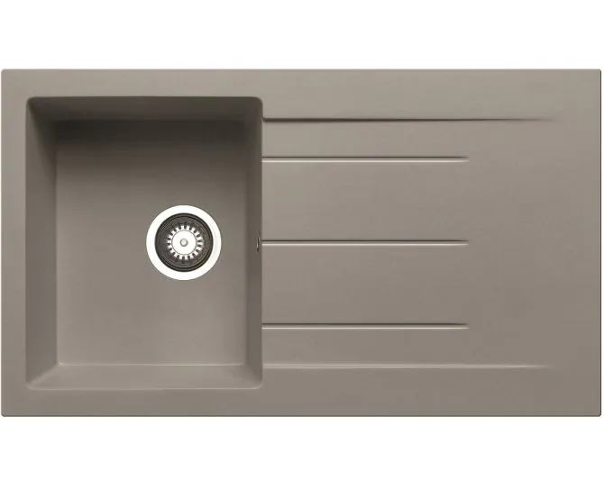 Prima+ Compact Granite 1B & Drainer Inset Sink Light Grey CPR347 main product photo