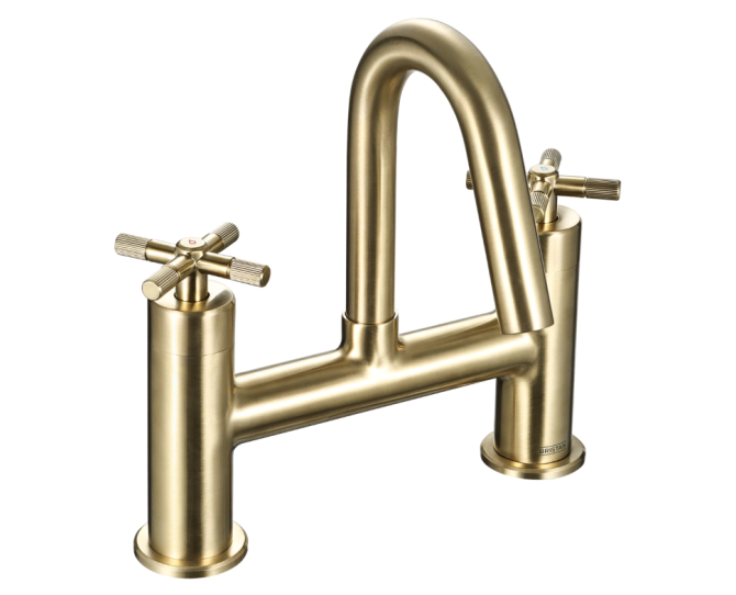 Bristan Cruzar Bath Filler Brushed Brass CRU BF BB main product photo
