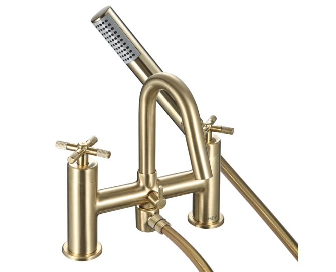 Bristan Cruzar Bath Shower Mixer Brushed Brass CRU BSM BB main product photo