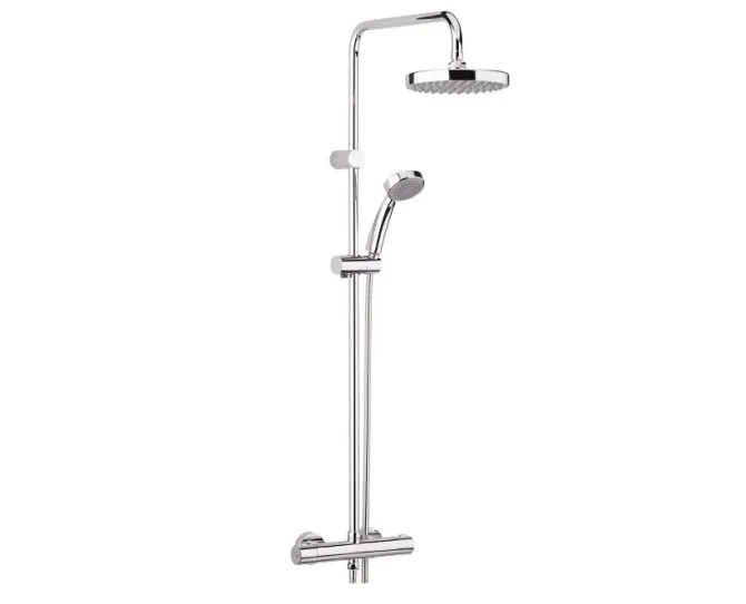 Bristan Carre Thermostatic Exposed Bar Valve With Ridgid Riser CR SHXDIVFF C main product photo