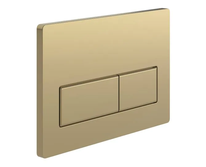 Vasca Rectangle Push Button Flushplate - Brushed Bronze main product photo