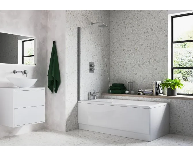 Vasca 800x1400mm Sail Bath Screen (6mm) - Chrome main product photo