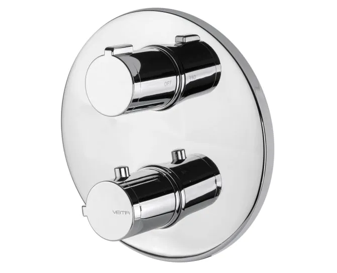 Vema Round Two Outlet Thermostatic Mixer Valve DICM0446 main product photo